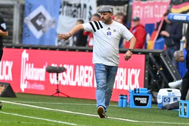 GER; 2. FBL,, Hamburger SV vs SC Paderborn 07 28.09.2024, Volksparkstadion, Hamburg, GER; 2. FBL, Hamburger SV vs SC Paderborn 07 im Bild Trainer Steffen Baumgart (Hamburg)