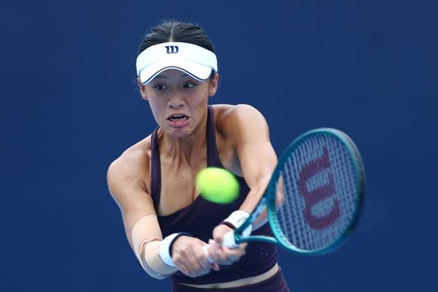BEIJING, CHINA - SEPTEMBER 28: Wei Sijia of China competes in the Women s Singles Round of 64 match against Beatriz Haddad Maia of Brazil on day six of 2024 China Open at National Tennis Center on September 28, 2024 in Beijing, China.  Copyright: xVCGx 111520714259