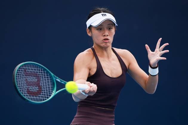 BEIJING, CHINA - SEPTEMBER 28: Wei Sijia of China competes in the Women s Singles Round of 64 match against Beatriz Haddad Maia of Brazil on day six of 2024 China Open at National Tennis Center on September 28, 2024 in Beijing, China.  Copyright: xVCGx 111520709611