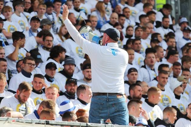 28.09.2024, xtvx, Fussball 2.Bundesliga, SV Darmstadt 98 - 1.FC Magdeburg emspor, v.l. Magdeburger Fans (DFL DFB REGULATIONS PROHIBIT ANY USE OF PHOTOGRAPHS as IMAGE SEQUENCES and or QUASI-VIDEO) Darmstadt