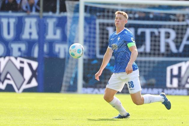 28.09.2024, xtvx, Fussball 2.Bundesliga, SV Darmstadt 98 - 1.FC Magdeburg emspor, v.l. Clemens Riedel (SV Darmstadt 98) Portrait (DFL DFB REGULATIONS PROHIBIT ANY USE OF PHOTOGRAPHS as IMAGE SEQUENCES and or QUASI-VIDEO) Darmstadt