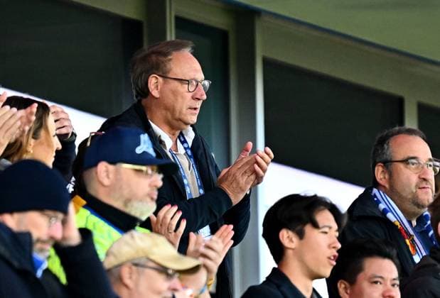 28.09.2024, xfux, Fussball 2.Bundesliga, SV Darmstadt 98 - 1.FC Magdeburg, v.l. Präsident Praesident Klaus Ruediger Rüdiger Fritsch (SV Darmstadt 98) (DFL DFB REGULATIONS PROHIBIT ANY USE OF PHOTOGRAPHS as IMAGE SEQUENCES and or QUASI-VIDEO. Eine Lizenzierung des Lichtbildwerkes an und oder durch den SV Darmstadt 1898 e.V. sowie Tochterunternehmen ist nicht gestattet. No release of or sale to SV Darmstadt 1898 e.V.)) Darmstadt