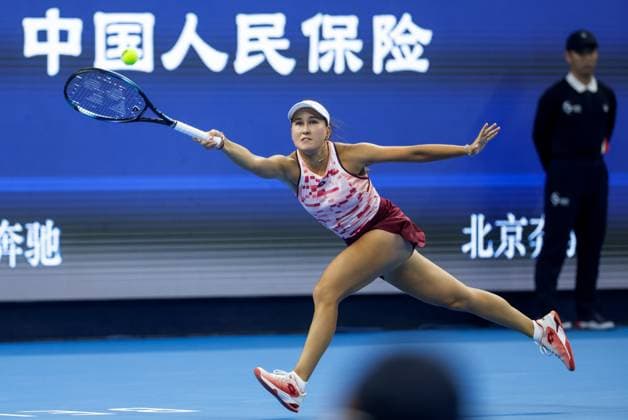 BEIJING, CHINA - SEPTEMBER 28: Kamilla Rakhimova of Russia competes in the Women s Singles Round of 64 match against Zheng Qinwen of China on day six of 2024 China Open at National Tennis Center on September 28, 2024 in Beijing, China.  Copyright: xVCGx 111520736570