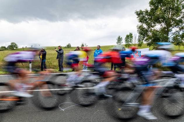 28.09.2024, GER, Rennrad, Bundesliga, Frauen Elite, Saison 2024, Finallauf Müller Die lila Logistik Rad-Bundesliga Im Bild zu sehen sind Impressionen des Rennradrennen, Sportler innen während des Wettkampfes 98574 Schmalkalden Gradierwerk Solewelt Moorgru Thüringen Deutschland