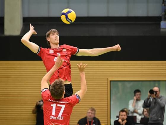 Jan Huber (TV Rottenburg, 03) GER, TV Rottenburg vs Dentalservice Gust VC Dresden, Volleyball, Herren, 2. Bundesliga, Saison 24 25, 28.09.2024 GER, TV Rottenburg vs Dentalservice Gust VC Dresden, Volleyball, Herren, 2. Bundesliga, Saison 24 25, 28.09.2024 Rottenburg Copyright: xEibner-Pressefoto NicolasxWoernx EP_NWN