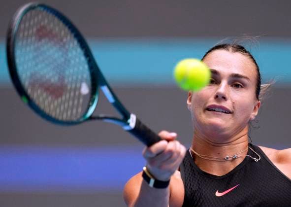 BEIJING, CHINA - SEPTEMBER 28: Aryna Sabalenka of Belarus competes in the Women s Singles Round of 64 match against Mananchaya Sawangkaew of Thailand on day six of 2024 China Open at National Tennis Center on September 28, 2024 in Beijing, China.  Copyright: xBeijingxYouthxDailyx 111520738283