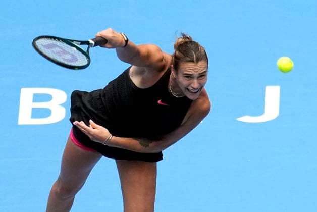 BEIJING, CHINA - SEPTEMBER 28: Aryna Sabalenka of Belarus competes in the Women s Singles Round of 64 match against Mananchaya Sawangkaew of Thailand on day six of 2024 China Open at National Tennis Center on September 28, 2024 in Beijing, China.  Copyright: xBeijingxYouthxDailyx 111520738281