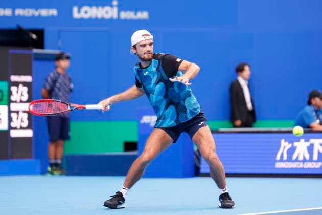 September 29, 2024, Tokyo, Japan: Tomas MACHAC (CZE) hits a return against Alex MICHELSEN (USA) during the Kinoshita Group Japan Open Tennis Championships 2024 at the Ariake Coloseum. This is the longest-running ATP, Tennis Herren Tour tournament in Asia, first held in 1972. The tournaments run from September 23 to October 1st. Tokyo Japan - ZUMAm191 20240929_aap_m191_028 Copyright: xRodrigoxReyesxMarinx