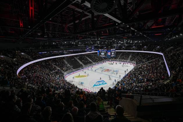 Eishockey, DEL, 20240927, Morningskate EHC Red Bull München - Buffalo Sabres. Im Bild Innenansicht SAP-Garden. München SAP Garden Bayern Deutschland *** Ice Hockey, DEL, 20240927, Morningskate EHC Red Bull Munich Buffalo Sabres In the picture Interior view SAP Garden Munich SAP Garden Bayern Germany Copyright: Passion2Press MarkusxFischerx