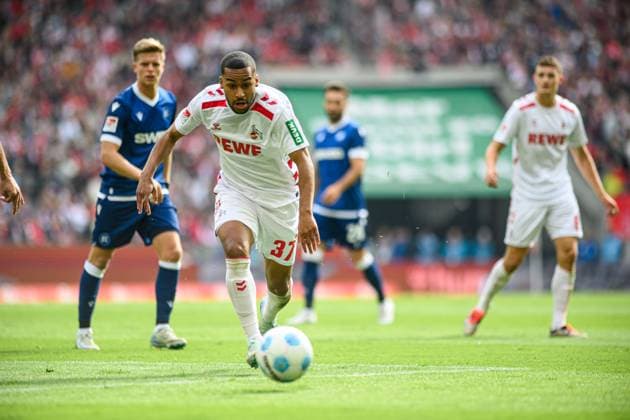 COLOGNE, GERMANY - 29 SEPTEMBER, 2024: Linton Maina, The football match of 2.Bundesliga 1.FC Koeln vs Karlsruher SC at Rhein Energie Stadion  Copyright: xVITALIIxKLIUIEVx