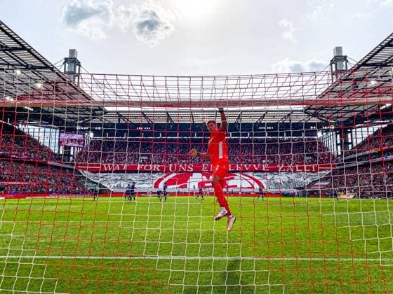 COLOGNE, GERMANY - 29 SEPTEMBER, 2024: Max Weiss, Fan choreography, The football match of 2.Bundesliga 1.FC Koeln vs Karlsruher SC at Sportpark Müngersdorf,  Copyright: xVITALIIxKLIUIEVx