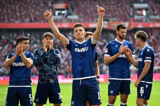 Koeln, Rheinenergiestadion, 29.09.24, GER, Herren, 2.Bundesliga, Saison 2024-2025, 1.FC Koeln - Karlsruher SC Bild: Marvin WANITZEK (Karlsruhe) Only for editorial use! DFL regulations prohibit any use of photographs as image sequences and or quasi-video. NRW Deutschland