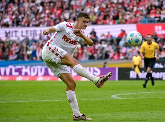 29.09.2024, xjpx, Fussball 2.Bundesliga, 1.FC Koeln - Karlsruher SC emspor, v.l. Eric Martel (Koeln) (DFL DFB REGULATIONS PROHIBIT ANY USE OF PHOTOGRAPHS as IMAGE SEQUENCES and or QUASI-VIDEO) Koeln