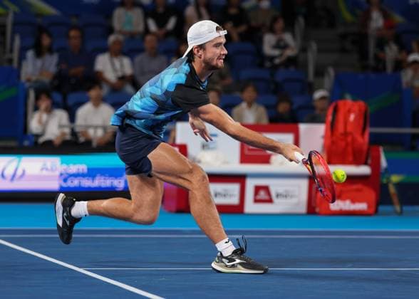 Tomas Machac (CZE), Kinoshita Group Japan Open Tennis Championships, Tokyo, Japan Copyright: xJuergenxHasenkopfx