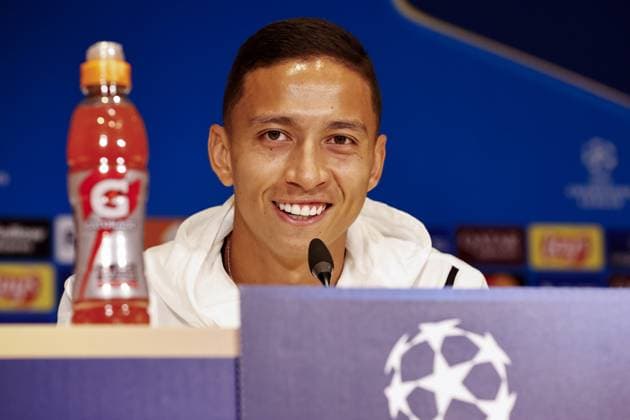 EINDHOVEN - Mauro Junior of PSV Eindhoven during a press conference, PK, Pressekonferenz at Philips Stadium prior to PSV Eindhoven s Champions League match against Sporting CP. ANP MAURICE VAN STEEN xVIxANPxSportx xxANPxIVx 509771032 originalFilename: 509771032.jpg