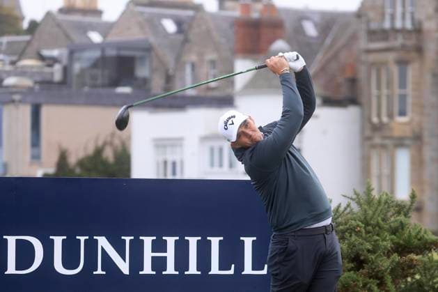 30th September 2024; Old Course at St Andrews, St Andrews, Fife, Scotland; Alfred Dunhill Links Golf Championship, First Practice Day; Marcus Armitage of England tees off on the second hole the Old Course, St Andrews, during a practice round ahead of the Dunhill Links Championship  ActionPlus12698495 DavidxYoung