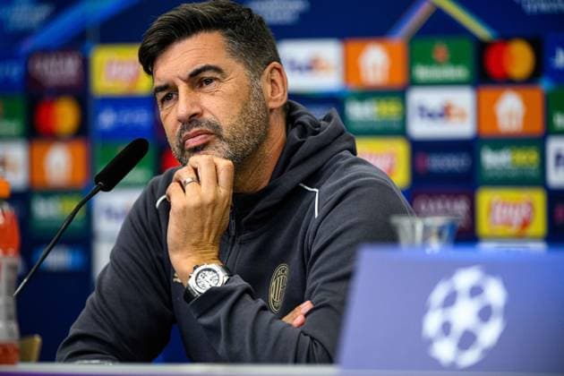 LEVERKUSEN, GERMANY - 30 SEPTEMBER, 2024: Paulo Fonseca, press conference, PK, Pressekonferenz The UEFA Champions League match between Bayer 04 Leverkusen vs AC Milan at BayArena  Copyright: xVItaliixKliuievx