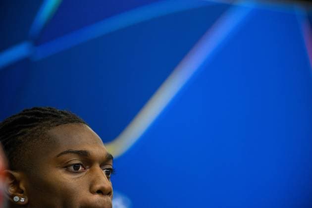 LEVERKUSEN, GERMANY - 30 SEPTEMBER, 2024: Rafael Leao. The UEFA Champions League match between Bayer 04 Leverkusen vs AC Milan at BayArena  Copyright: xVItaliixKliuievx
