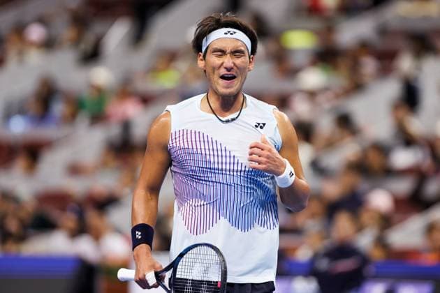 BEIJING, CHINA - SEPTEMBER 30: Bu Yunchaokete of China reacts in the Men s Singles Quarterfinal match against Andrey Rublev of Russia on day eight of 2024 China Open at National Tennis Center on September 30, 2024 in Beijing, China.  Copyright: xVCGx 111521256001