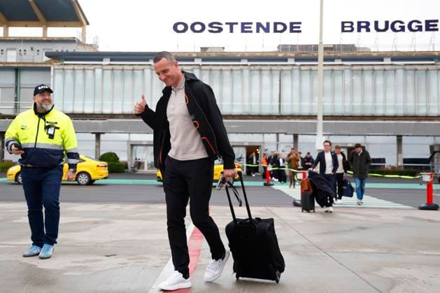 Sturm Graz v Club Brugge - UEFA Champions League - media activities OOSTENDE, BELGIUM - OCTOBER 01 : Hayen Nicky head coach of Club Brugge pictured at Ostend Bruges Airport prior the UEFA Champions League match between and on October 1, 2024 in Oostende, Belgium, 01 10 2024 Oostende Belgium  Copyright: xJanxDexMeuleneirx