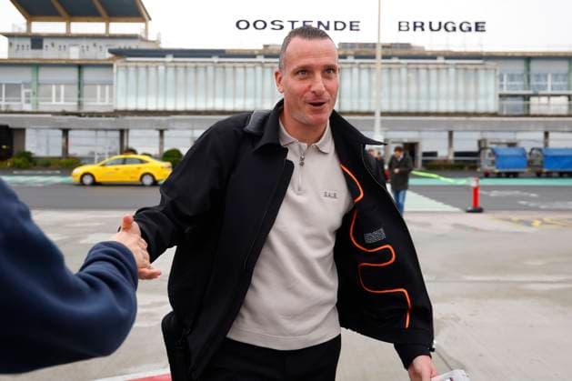 Sturm Graz v Club Brugge - UEFA Champions League - media activities OOSTENDE, BELGIUM - OCTOBER 01 : Hayen Nicky head coach of Club Brugge pictured at Ostend Bruges Airport prior the UEFA Champions League match between and on October 1, 2024 in Oostende, Belgium, 01 10 2024 Oostende Belgium  Copyright: xJanxDexMeuleneirx