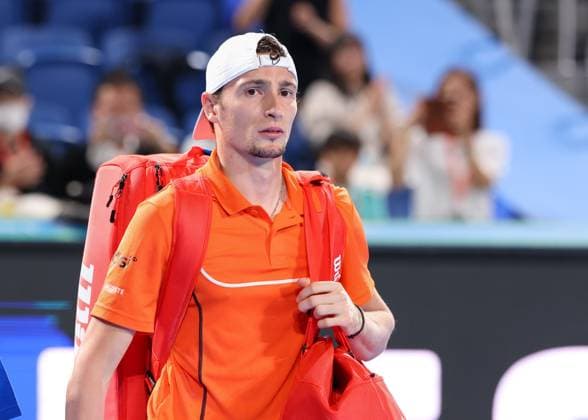 Ugo Humbert betritt den Platz, Herren Einzel, Gentlemen s Singles, Endspiel, Final, Kinoshita Group Japan Open Tennis Championships, Tokyo, Japan Copyright: xJuergenxHasenkopfx