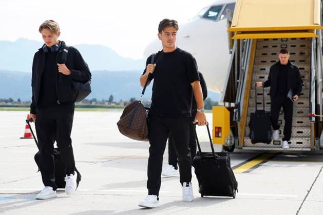 Sturm Graz v Club Brugge - UEFA Champions League - media activities KLAGENFURT, AUSTRIA - OCTOBER 01 : Jashari Ardon midfielder of Club Brugge pictured at Klagenfurt Airport prior the UEFA Champions League match between and on October 1, 2024 in Klagenfurt, Austria, 01 10 2024 Klagenfurt Austria  Copyright: xJanxDexMeuleneirx
