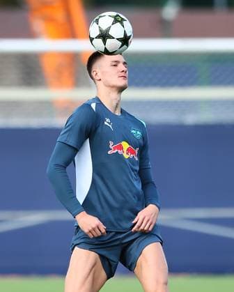 RB Leipzig Training Champions League Leipzig, 01.10.2024, RB Trainingszentrum, Fussball, UEFA Champions League, Matchday-1, RB LEIPZIG vs. JUVENTUS TURIN am 02 10 2024 , Abschlusstraining RB Leipzig , Im Bild: Benjamin Sesko (30, RB Leipzig) ,