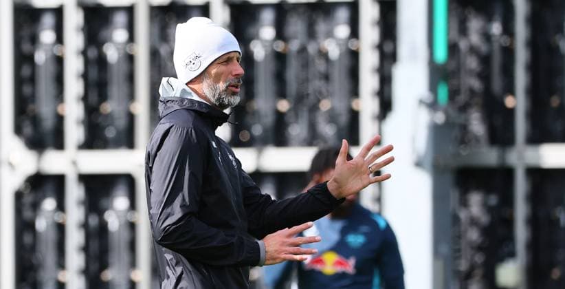 RB Leipzig Training Champions League Leipzig, 01.10.2024, RB Trainingszentrum, Fussball, UEFA Champions League, Matchday-1, RB LEIPZIG vs. JUVENTUS TURIN am 02 10 2024 , Abschlusstraining RB Leipzig , Im Bild: Trainer Marco Rose (RB Leipzig) ,