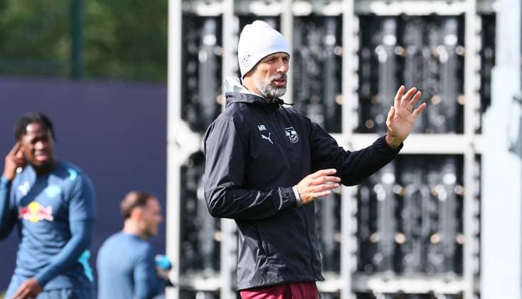 RB Leipzig Training Champions League Leipzig, 01.10.2024, RB Trainingszentrum, Fussball, UEFA Champions League, Matchday-1, RB LEIPZIG vs. JUVENTUS TURIN am 02 10 2024 , Abschlusstraining RB Leipzig , Im Bild: Trainer Marco Rose (RB Leipzig) ,