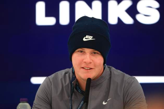 1st October 2024; Old Course at St Andrews, St Andrews, Fife, Scotland; Alfred Dunhill Links Golf Championship, Second Practice Day; Robert Macintyre of Scotland speaks to the media at the Old Course, St Andrews ahead of the Dunhill Links Championship  ActionPlus12698691 DavidxYoung