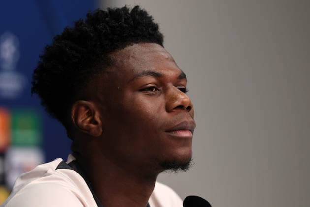 Entrainement et conf presse Real Madrid PHOTOPQR VOIX DU NORD STEPHANE MORTAGNE ; 01 10 2024 ; Villeneuve d Ascq, le 01 10 2024, Football, Ligue des Champions, LILLE - REAL MADRID Entrainement des joueurs de Madrid la veille du match contre le LOSC Conference de presse du milieu de terrain Aurelien Tchouameni PHOTO STEPHANE MORTAGNE LA VOIX DU NORD press conference, PK, Pressekonferenz of Madrid player Aurelien Tchouameni Oct 01 2024 Hauts de France France  Copyright: xPHOTOPQR VOIXxDUxNORD MAXPPPxSTEPHANExMORTAGNEx 20241001VDN4678 20241001VDN4678