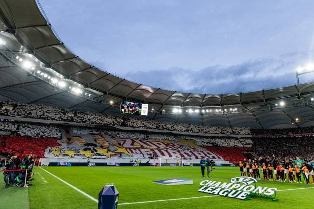 UEFA Champions League: VfB Stuttgart - AC Sparta Praha; 01.10.2024 Choreographie der Fans des VfB Stuttgart UEFA Champions League: VfB Stuttgart - AC Sparta Praha; Stuttgart, Arena Stuttgart am 01.10.2024 Copyright: xBEAUTIFULxSPORTS Wunderlx