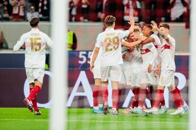 UEFA Champions League: VfB Stuttgart - AC Sparta Praha; 01.10.2024 Jubel zum 1:0 durch Enzo Millot (VfB Stuttgart, 8) UEFA Champions League: VfB Stuttgart - AC Sparta Praha; Stuttgart, Arena Stuttgart am 01.10.2024 Copyright: xBEAUTIFULxSPORTS Wunderlx