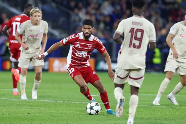 SOCCER - UEFA CL, RBS vs Brest SALZBURG,AUSTRIA,01.OCT.24 - SOCCER - UEFA Champions League, Red Bull Salzburg vs Stade Brestois 29. Image shows Mahdi Camara (Brest).  GEPAxpictures xMathiasxMandl
