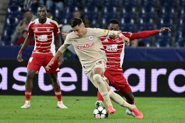 During the UEFA Champions League, League phase football match between Salzburg and Brest FOOTBALL : Salzbourg Vs Brest - Ligue des Champions - 01 10 2024 IgorKupljenik Panoramic 