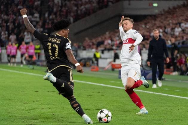 v.li. Angelo Preciado (AC Sparta Prag, 17), Justin Diehl (VfB Stuttgart, 17), GER, VfB Stuttgart vs. AC Sparta Prag, Fussball, Herren, UEFA Champions League, 2. Spieltag, Spielzeit 2024 2025, 01.10.2024, GER, VfB Stuttgart vs. AC Sparta Prag, Fussball, Herren, UEFA Champions League, 2. Spieltag, Spielzeit 2024 2025, 01.10.2024 Stuttgart Copyright: xEibner-Pressefoto WolfgangxFrankx EP_WFK