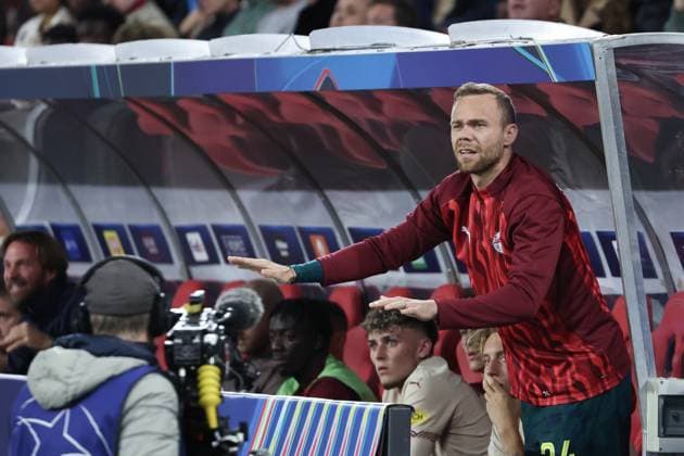 SOCCER - UEFA CL, RBS vs Brest SALZBURG,AUSTRIA,01.OCT.24 - SOCCER - UEFA Champions League, Red Bull Salzburg vs Stade Brestois 29. Image shows Alexander Schlager (RBS).  GEPAxpictures xDavidxGeieregger