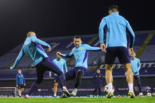 Dinamo Zagreb MD-1 training session Arijan Ademi of Dinamo Zagreb during a Dinamo Zagreb training session ahead UEFA Champions League match between Dinamo Zagreb and Monaco at Maksimir Stadion in Zagreb, Croatia on October 1, 2024.  LukaxStanzl PIXSELL