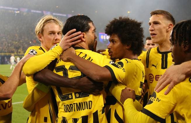 01.10.2024, xgrfx, Fussball UEFA Champions League, Borussia Dortmund - Celtic Glasgow emspor, v.l. Tor, Emre Can (Borussia Dortmund) (DFL DFB REGULATIONS PROHIBIT ANY USE OF PHOTOGRAPHS as IMAGE SEQUENCES and or QUASI-VIDEO) Dortmund