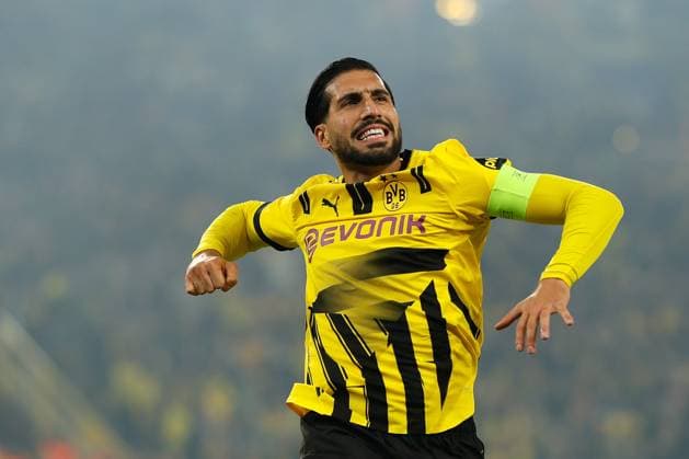 Champions League (24 25), Spieltag 2: Borussia Dortmund - Celtic Glasgow, Signal Iduna Park, Emre Can (Borussia Dortmund) jubelt nach seinem Tor zum 1: 0 DFB DFL REGULATIONS PROHIBIT ANY USE OF PHOTOGRAPHS AS IMAGE SEQUENCES AND OR QUASI-VIDEO. Copyright: HMBxMedia JoachimxBywaletz