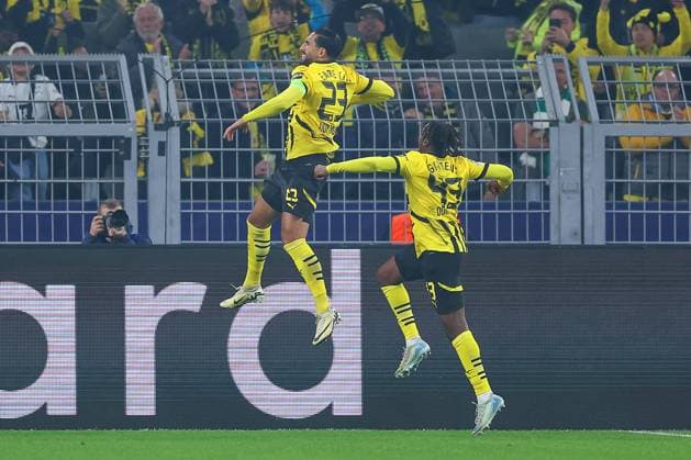 01.10.2024, Fußball, UEFA Champions League, Borussia Dortmund - Celtic Glasgow, 2. Spieltag, Signal Iduna Park, Saison 2024 2025: Torjubel nach dem 1:0 durch Emre Can (BVB 23) Nordrhein-Westfalen Deutschland