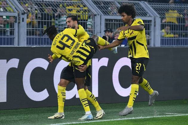 Fußball Champions League 2. Spieltag Borussia Dortmund - Celtic Glasgow am 01.10.2024 im Signal Iduna Park in Dortmund Torjubel zum 1:0 durch Emre Can ( Dortmund )