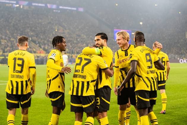 UEFA Champions League: Borussia Dortmund - Celtic Glasgow; 01.10.2024 Borussia Dortmund im Jubel nach dem Tor durch Karim Adeyemi (Borussia Dortmund, 27), 2:1. UEFA Champions League: Borussia Dortmund - Celtic Glasgow; Signal Iduna Park, Dortmund; 01.10.2024 Copyright: xBEAUTIFULxSPORTS Buriakovx