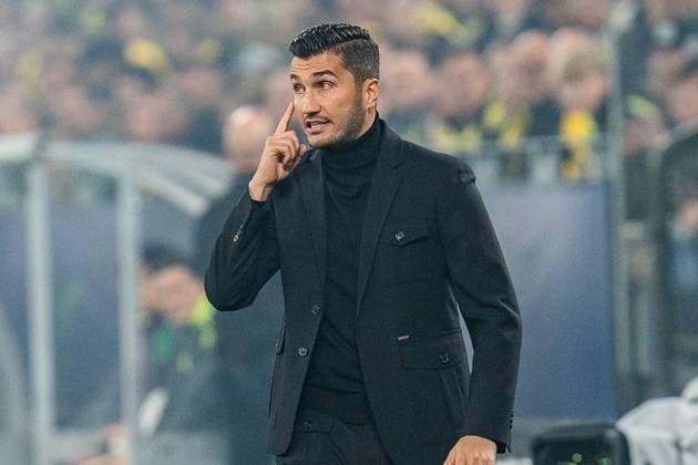 01.10.2024, Borussia Dortmund vs. Celtic Glasgow, UEFA Champions League, 2. Spieltag Nuri Sahin (Borussia Dortmund, Trainer) Mimik Gestik Copyright: xBahhoxKarax
