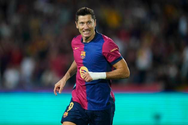 ESP: FC Barcelona, Barca v BSC Young Boys. UEFA Champions League match. Date 2 Robert Lewandowski of FC Barcelona celebrates the 1-0during the UEFA Champions League match, date 2, second leg, between FC Barcelona and BSC Young Boys played at Camp Nou Stadium on October 1, 2024 in Barcelona Spain. kpng Copyright: xSergioxRuizx xImagox PS_241001_BAR_YOU_011