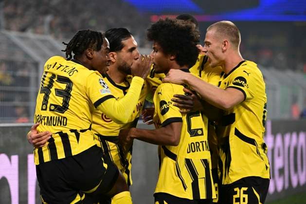Torjubel zum 1:0 durch Emre Can 23 (Borussia Dortmund), Borussia Dortmund vs. Celtic Glasgow, Fussball, Champions League, 2. Spieltag, 01.10.2024 Dortmund Nordrhein-Westfalen Deutschland