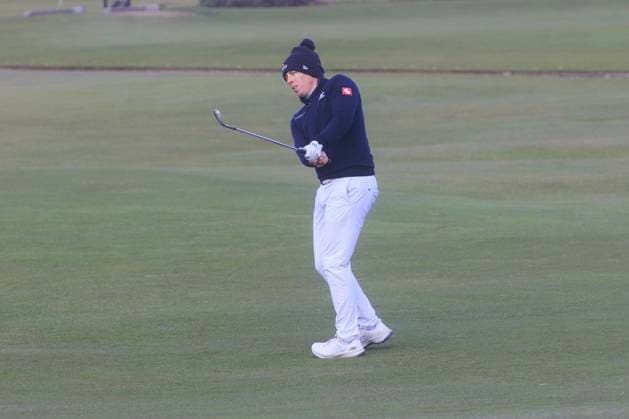 1st October 2024; Old Course at St Andrews, St Andrews, Fife, Scotland; Alfred Dunhill Links Golf Championship, Second Practice Day; Matt Fitzpatrick of England chips to the seventeenth green of the Old Course, St Andrews, during a practice round ahead of the Dunhill Links Championship  ActionPlus12698765 DavidxYoung
