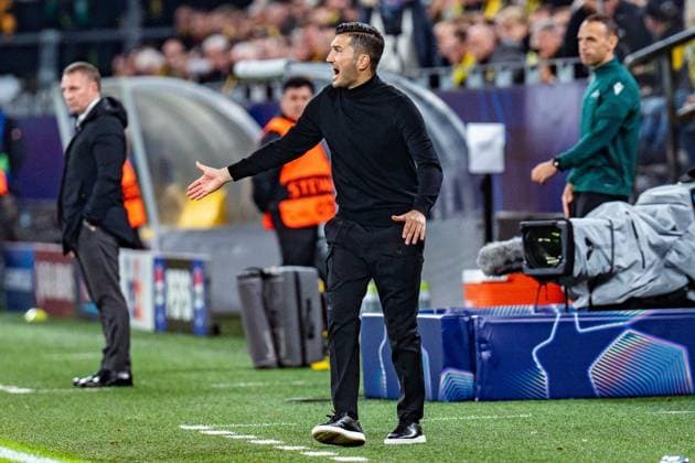 01.10.2024, Borussia Dortmund vs. Celtic Glasgow, UEFA Champions League, 2. Spieltag Nuri Sahin (Borussia Dortmund, Trainer) Mimik Gestik feuert an Copyright: xBahhoxKarax