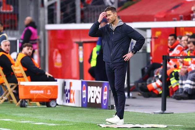 Trainer Xabi Alonso (Bayer 04 Leverkusen) Bayer 04 Leverkusen vs. AC Mailand, Fussball, UEFA Champions League, 2. Spieltag, 01.10.2024 Foto: kolbert-press Ant Palmer BayArena NRW Deutschland